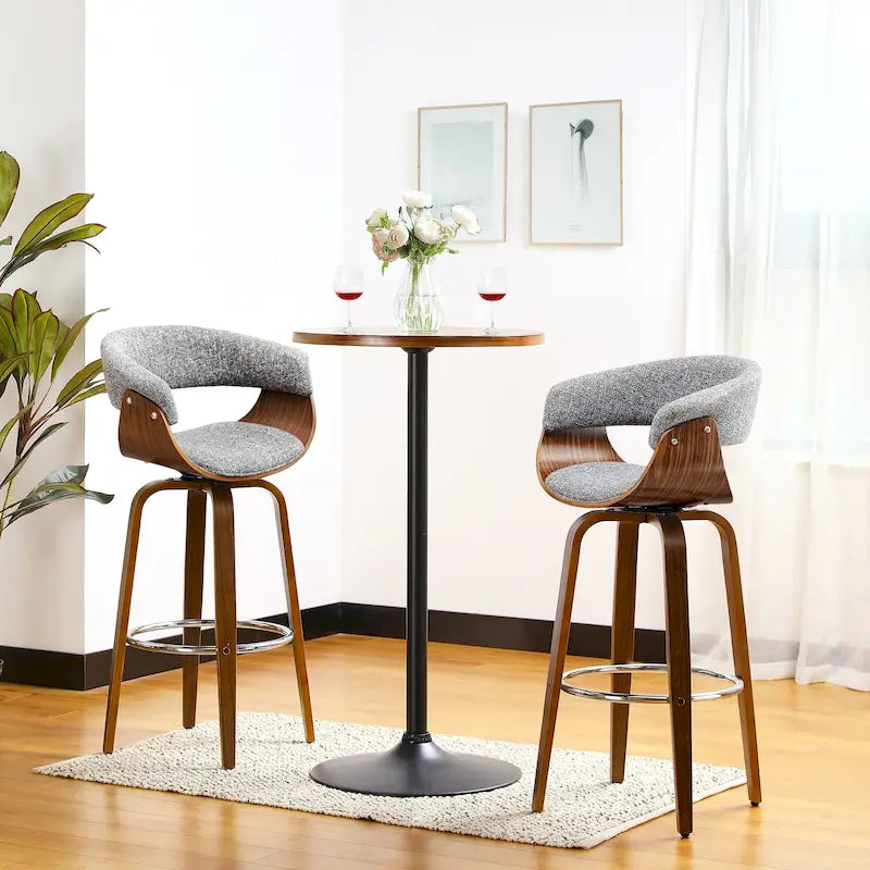 Tabouret de bar pivotant réglable en similicuir Table de pub