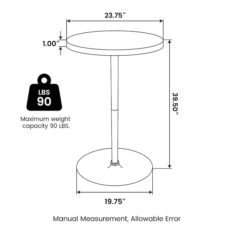 Tabouret de bar pivotant réglable en similicuir Table de pub