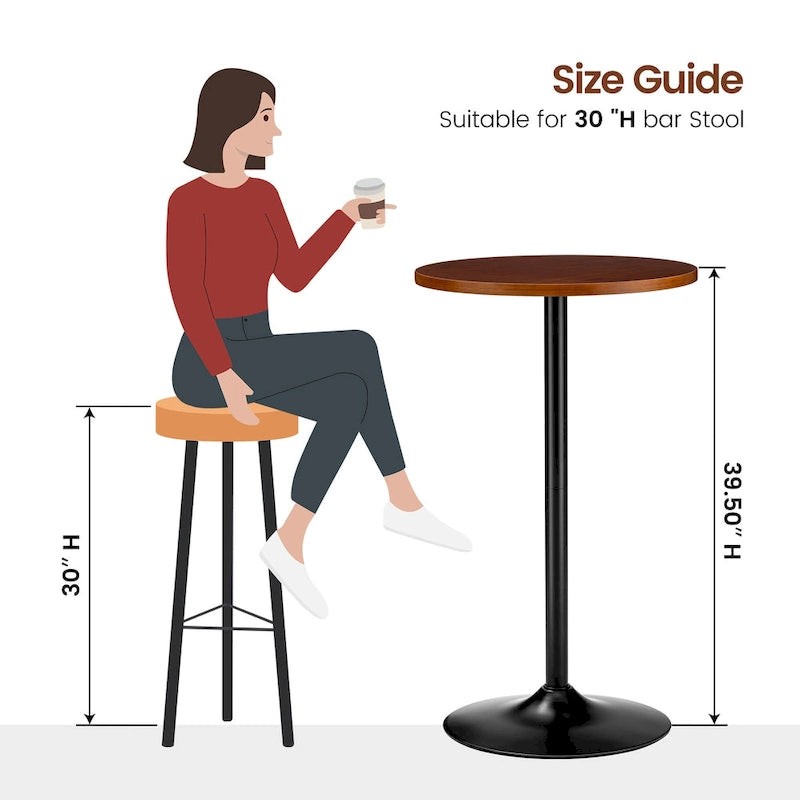 Tabouret de bar pivotant réglable en similicuir Table de pub