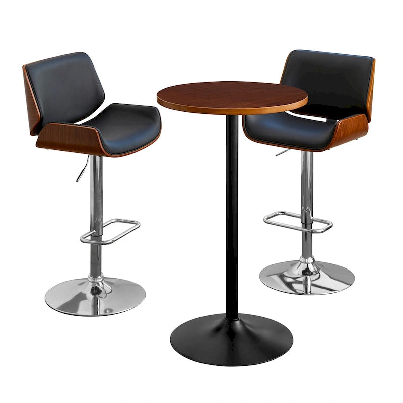 Tabouret de bar pivotant réglable en similicuir Table de pub